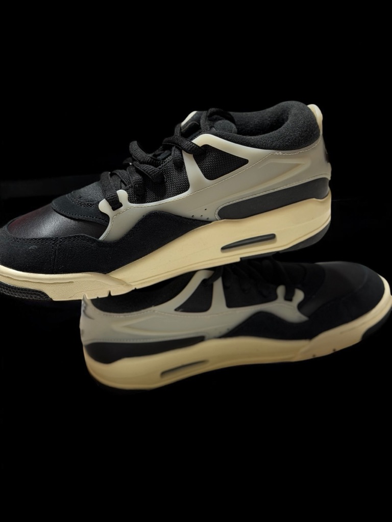 Air Jordan 4 Rm Black Sail Retro Basketball Sneaker Streetwear Shoes